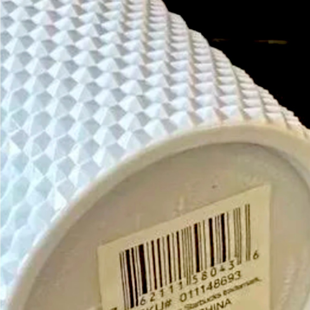 New White Glossy Studded Starbucks Cup
